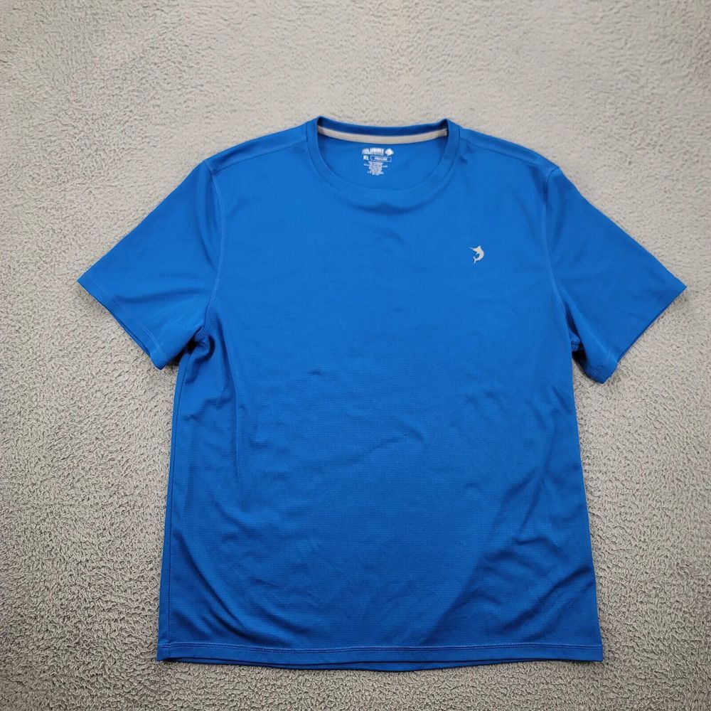 Reel Legends Shirt Mens XL Blue‎ Short Sleeve Fishing Outdoors Boat Freeline